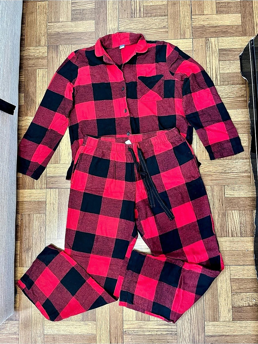 Old Navy Flannel Pajama Set women's Plaid Matching Set Size Medium